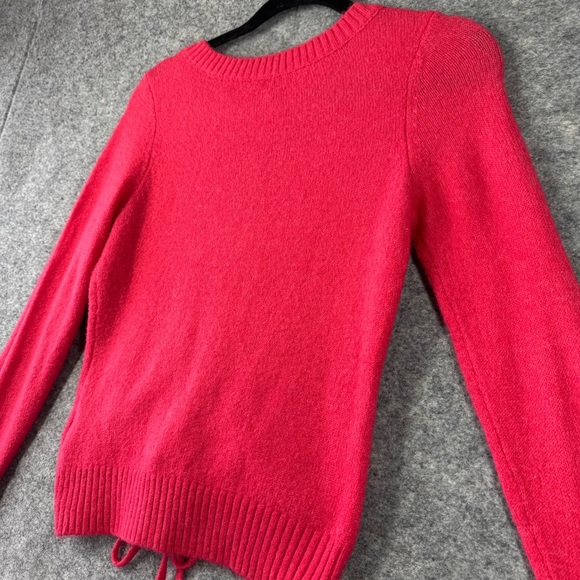 Guess Y2K Pink  Lace Up Sweater Barbie Core Pullover Cardigan Size Small - Picture 13 of 14